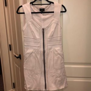 white mini dress